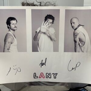 Signed Black & White Band Photo Wall Art Poster